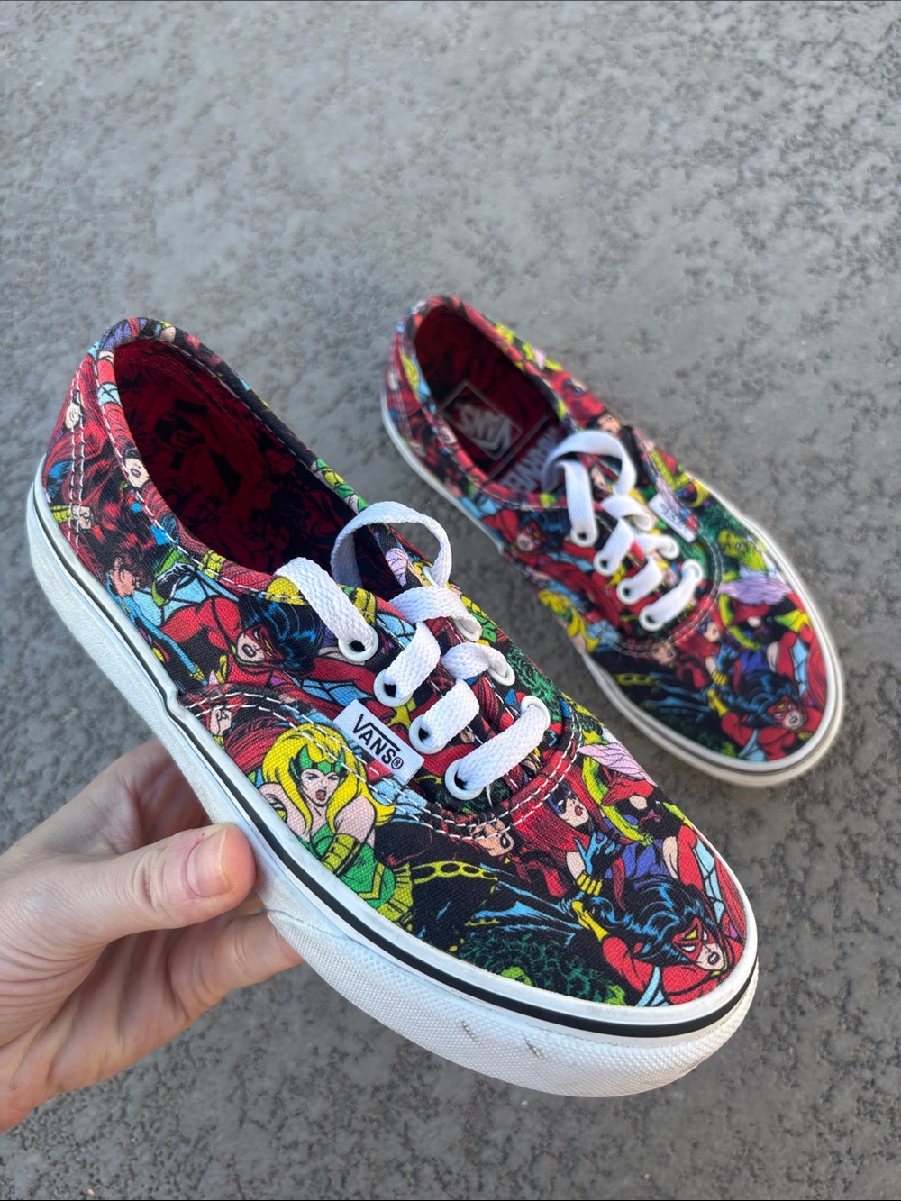 Vans x Marvel Authentic Comic Book Superhero Kids Shoes Sneakers Size Youth 2